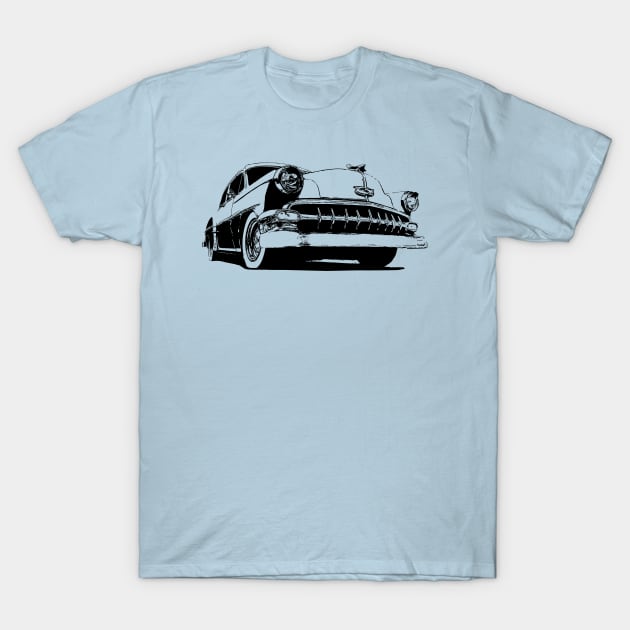 1954 Chevy Bel Air - stylized monochrome T-Shirt by mal_photography